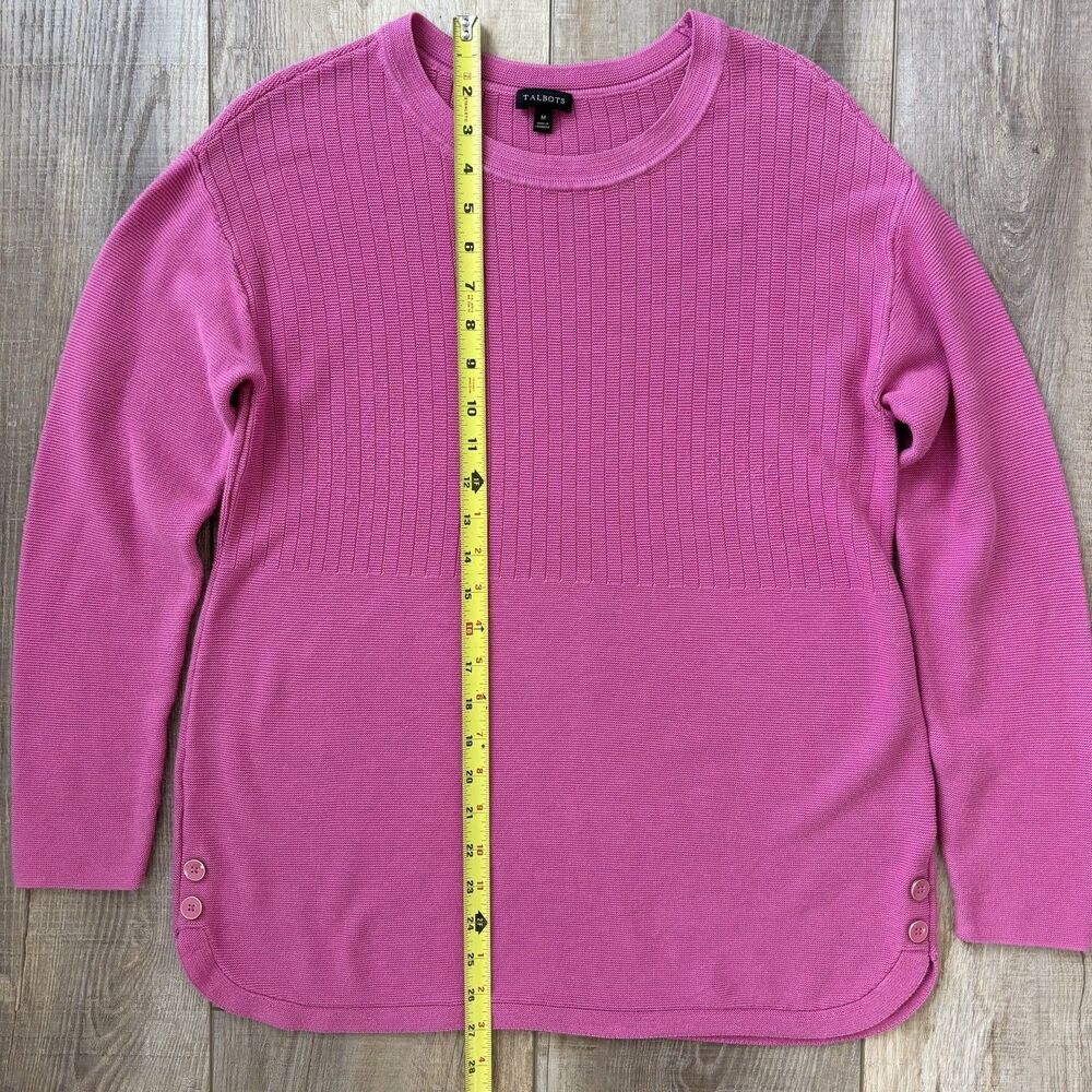 Talbots Womens Rose Pink Sweater Size M Office Classic Preppy Feminine Soft Cozy - Picture 10 of 12